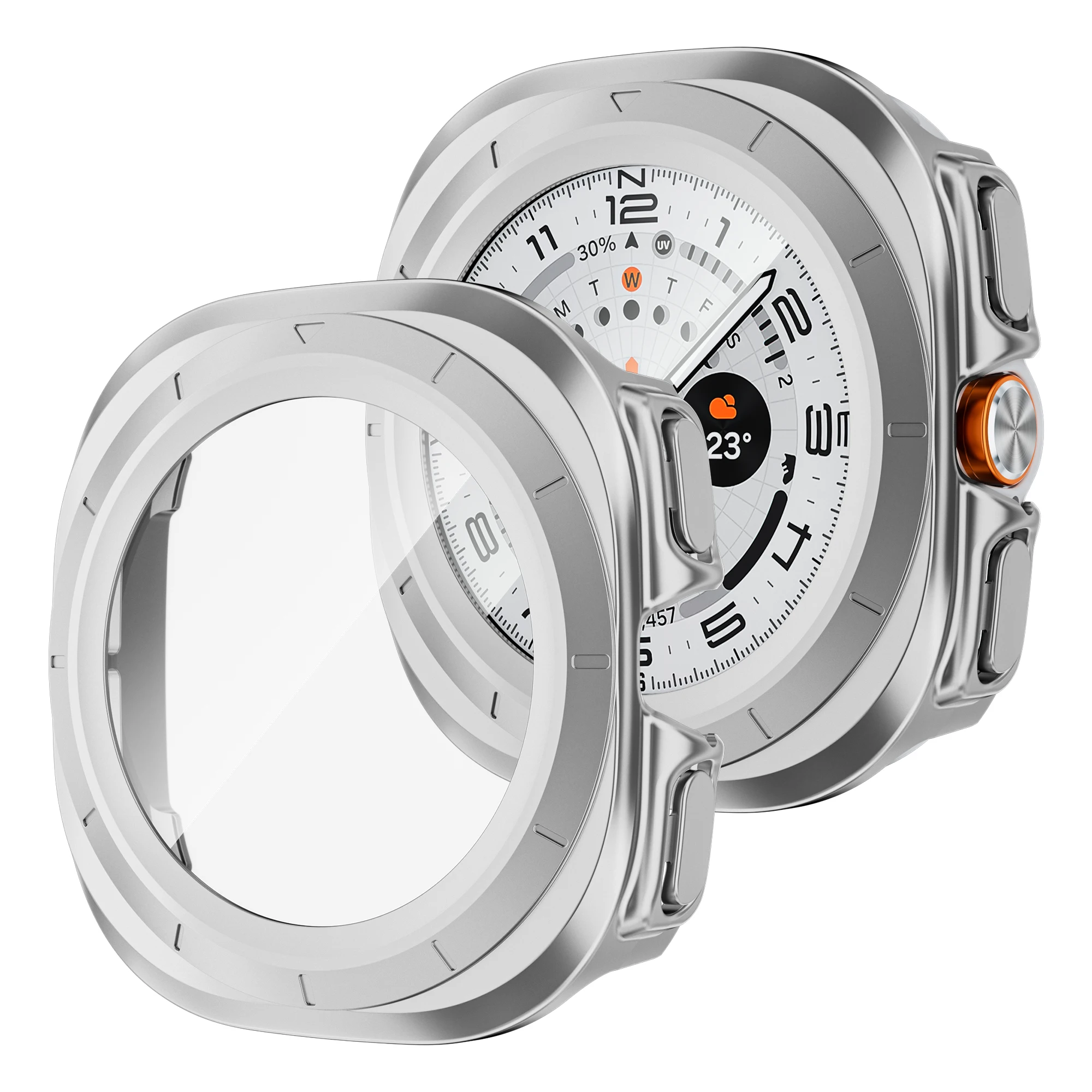 Schutzhülle für Samsung Galaxy Watch Ultra 47mm Zubehör Gehärtetes Glas Displayschutz Hartes PC-Gehäuse Galaxy Watch 7 Ultra Abdeckung – Detail 3