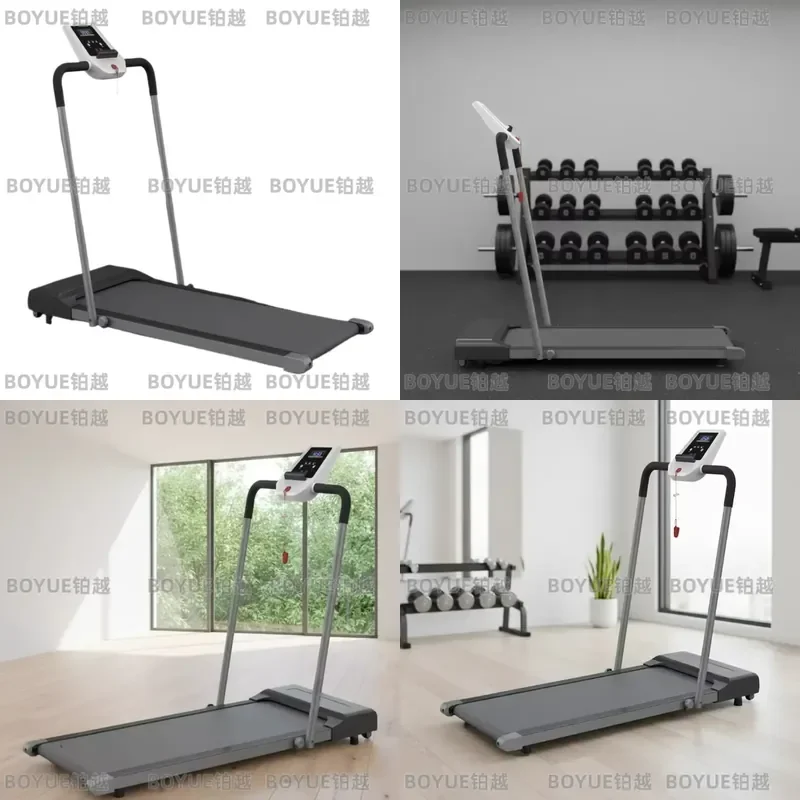 Electric Foldable Walking Pad Motorized Treadmill with LED Display Compact Design Adjustable Speed for Home Office Fitness
