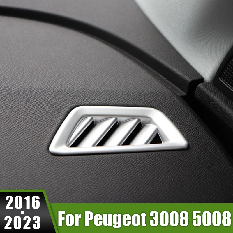 

For Peugeot 3008 5008 GT Hybrid 2016-2018 2019 2020 2021 2022 2023 Car Dashboard Air Conditioning Vent Outlet Cover Trim Sticker