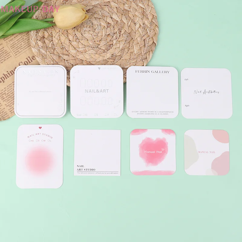 10 PCS Press-On Nail Packaging Display Handmade False Nail Design Swatch Show Card Manicure Sample Display Salon