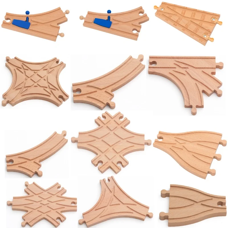 Drewniane Kolejki Zabawki Szyny Akcesoria Łącznik Szyn Kolejowych Drewniane Mostki Kolejowe Zabawki