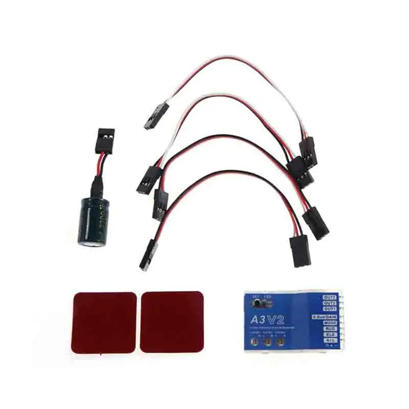 Estabilizador de controlador de vuelo de avión Gyro A3 V2 de 3 ejes de alta calidad para avión RC helicóptero de ala fija