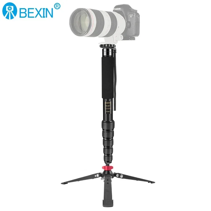 BEXIN P306A Professional Aluminum alloy Portable Travel Monopod Bracket Can Stand for Digital DSLR Camera