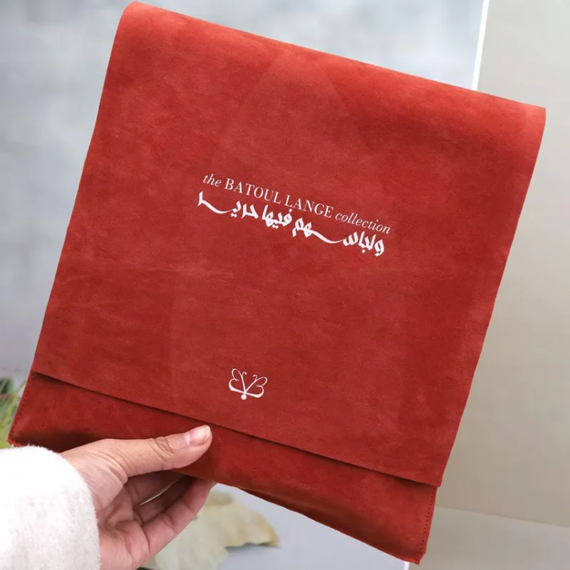 

Velvet Envelope Gift Bags Custom Logo Jewelry Makeup Pouch Faux Suede Cloth Gift Dust Sack