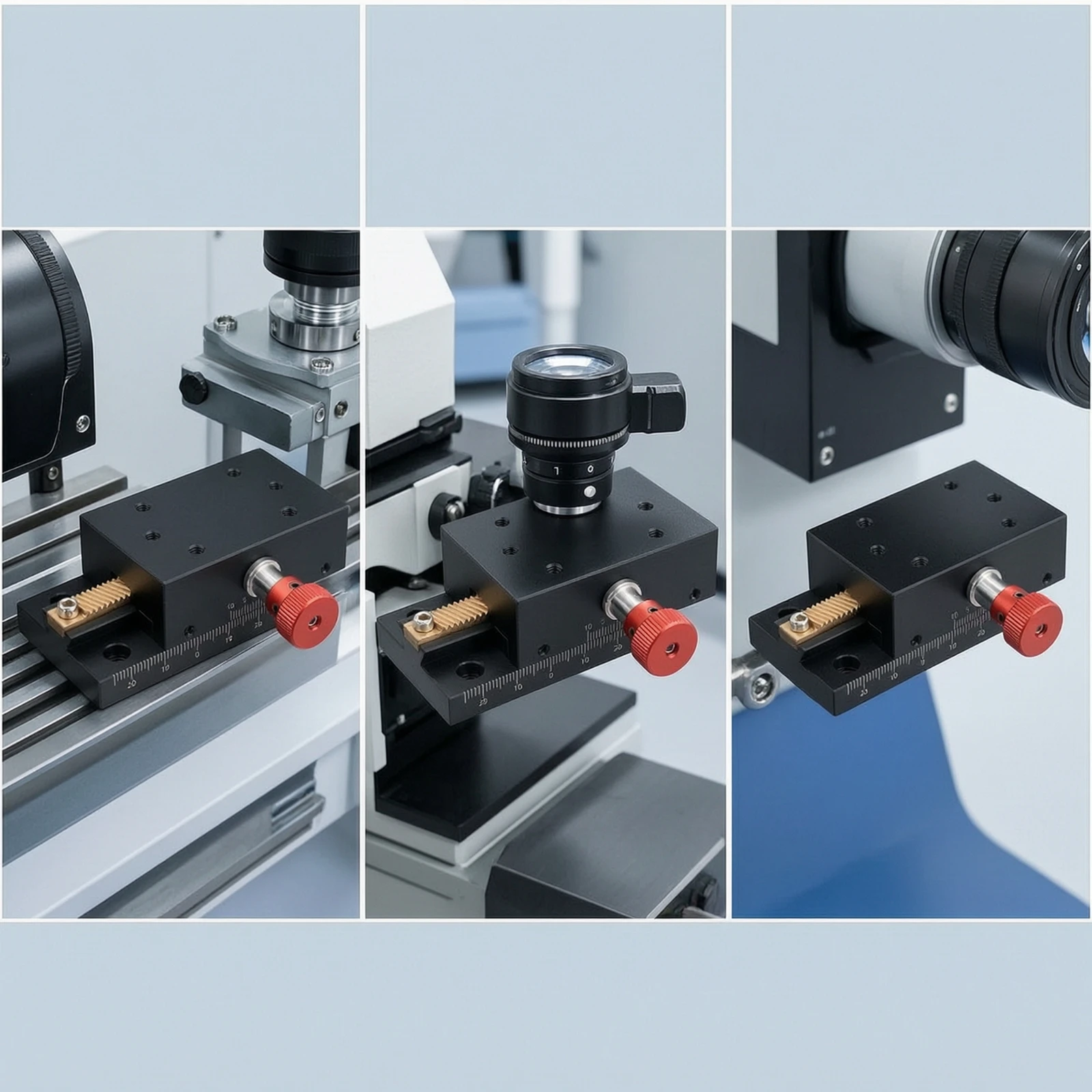Manual X-Axis Translation Stage Aluminum Alloy Translation Stage with Rack and Pinion Stable Long-Lasting for Researchers