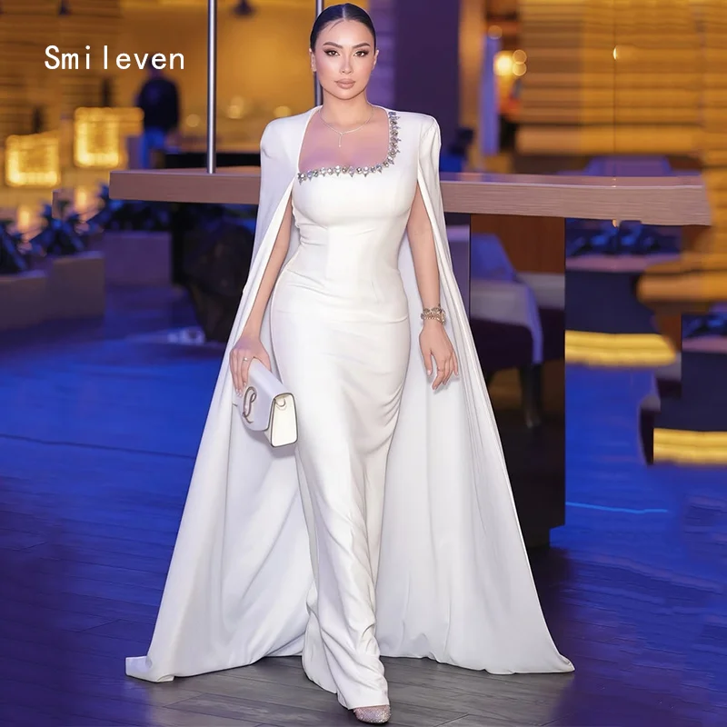 สมายล์เวน 3D โนเวล ไอโอว์รี่ชุดราตรีนางเงือกคอเรือชุดปาร์ตี้ชุดทางการผ้าคลุมไหล่ชุดโอกาสพิเศษสั่งตัดได้ 2026