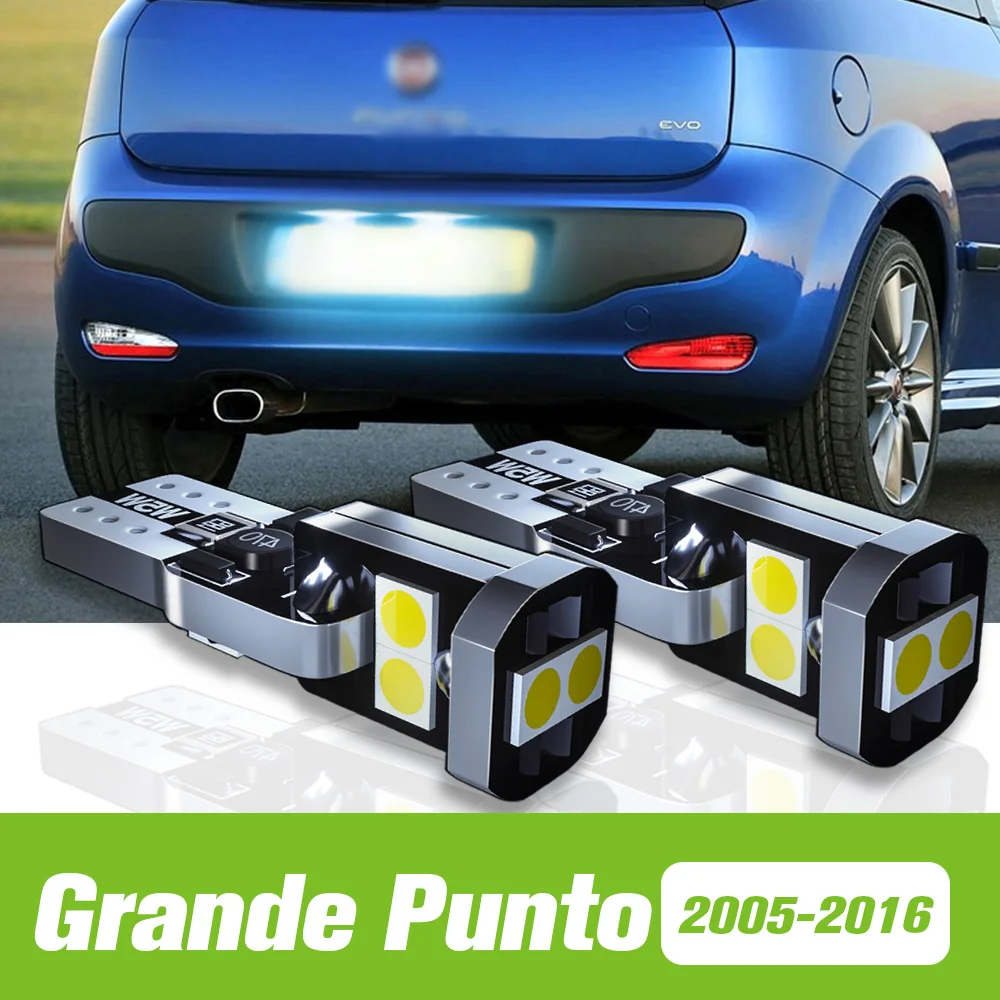 

2pcs For Fiat Grande Punto 2005-2016 LED License Plate Light 2006 2007 2008 2009 2010 2011 2012 2013 2014 2015 Accessories