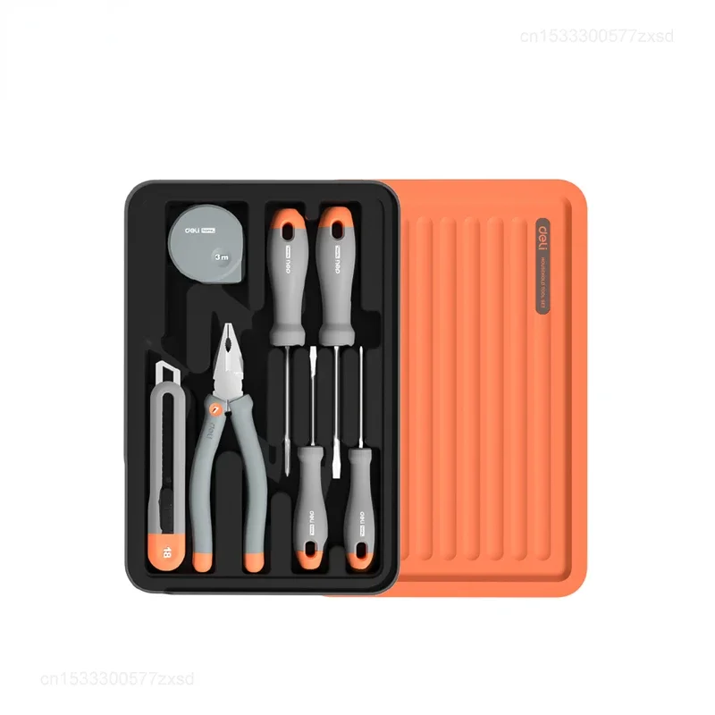 Xiaomi Deli 1/7/13/34 Pcs Laminated Tool Set Multi-functional Home Repair Hand Tools with PP Material Parts Storage Boxes Wrench