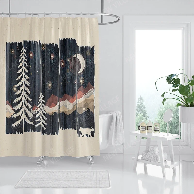 Waterproof fabric shower curtains Bathroom curtain accessories Bath curtain for shower 180x200cm 240*200 anime boho decoration