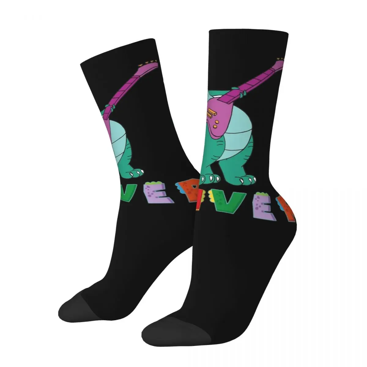 Women Men Socks Denver The Last Dinosaur Stockings Autumn Casual Breathable Socks Pattern Skateboard Non-Slip Socks