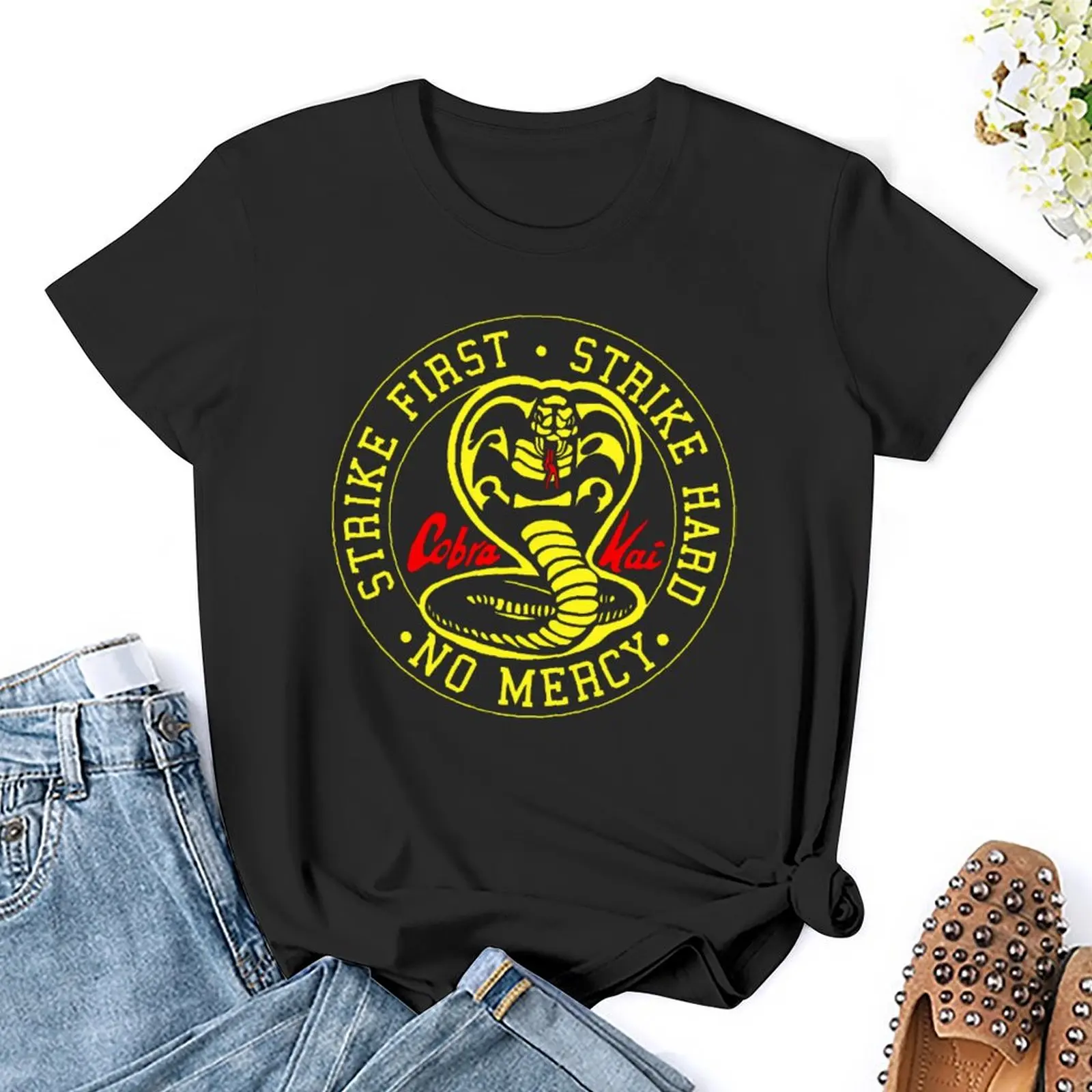 Round Neck 2 Cobra Kai Classic for Sale T-shirt  Motion Tshirt Hot Sale Geeky Aactivity Competition