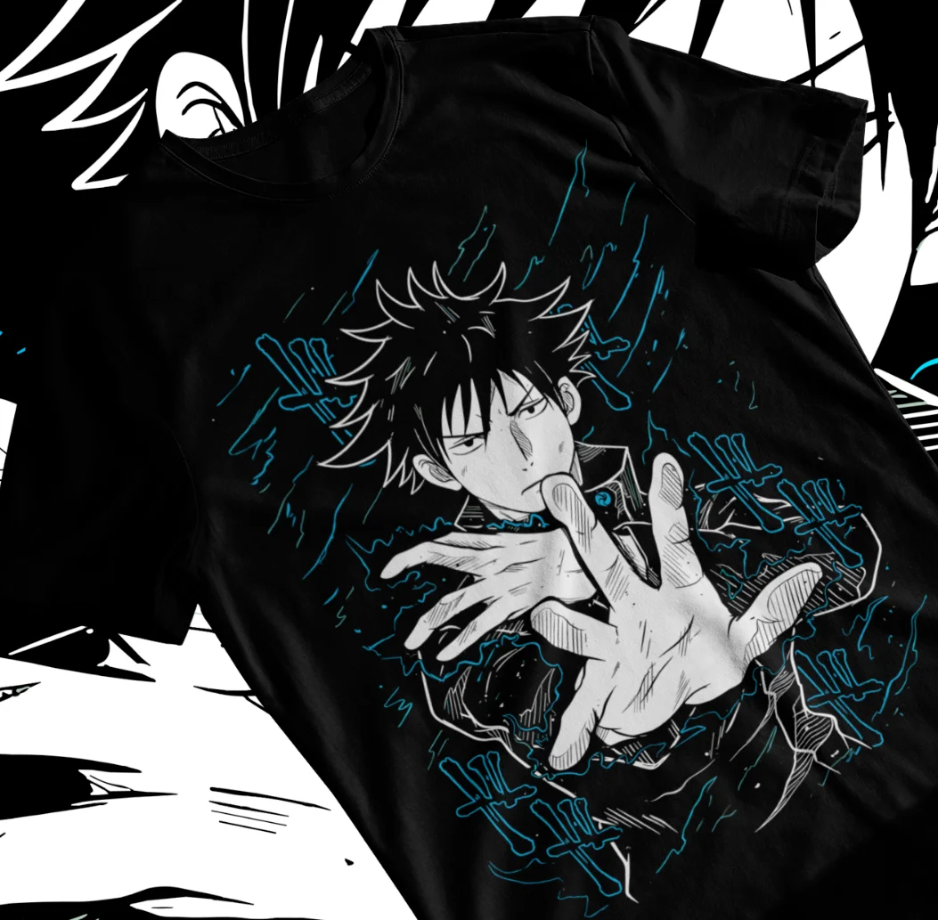 Megumi Fushiguro JJK T-shirt Jujutsu Kaisen Satoru Shinigami Shirt Soft Tee