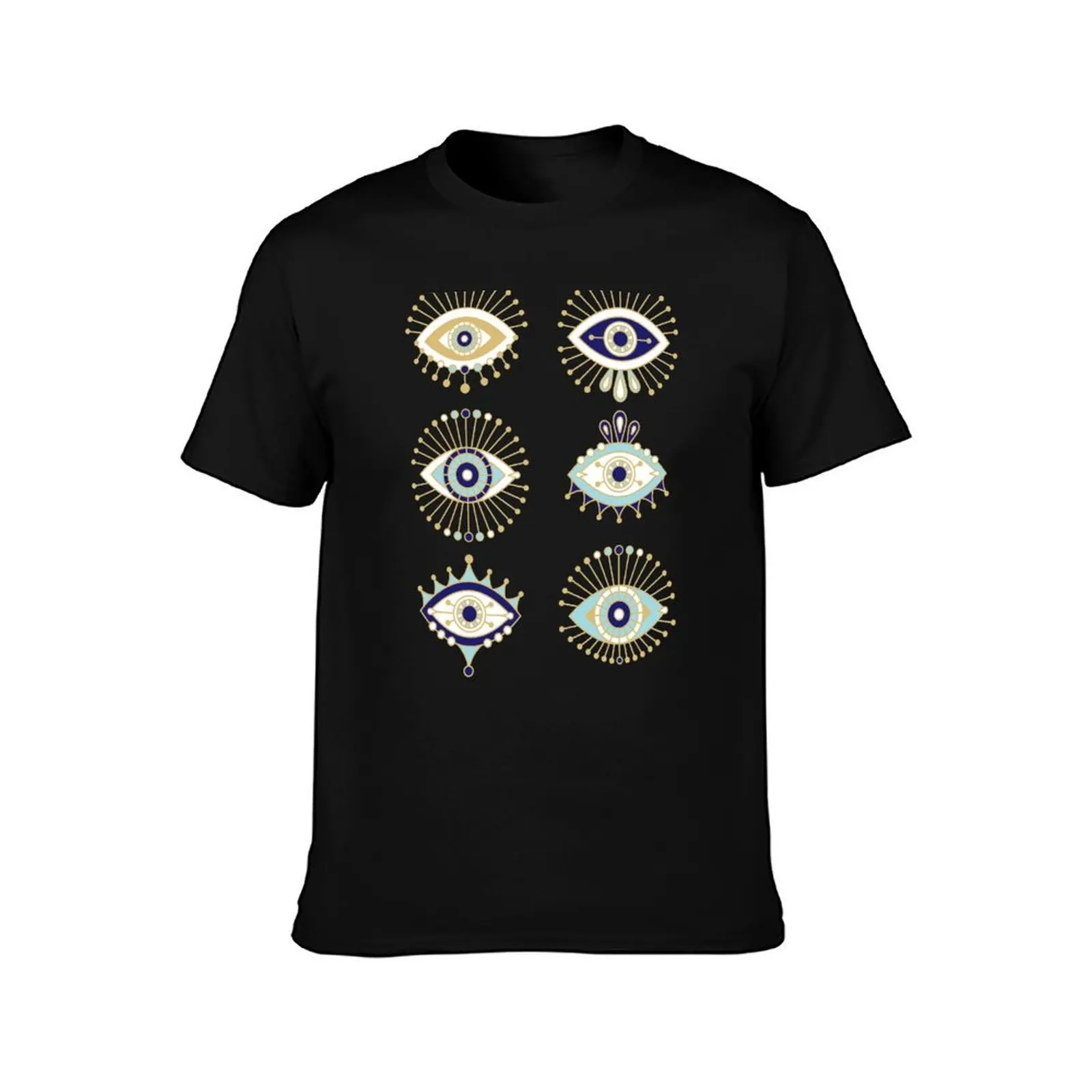 Evil Eye Collection on White T-Shirt Street Art Print Tee Shirt T-Shirt