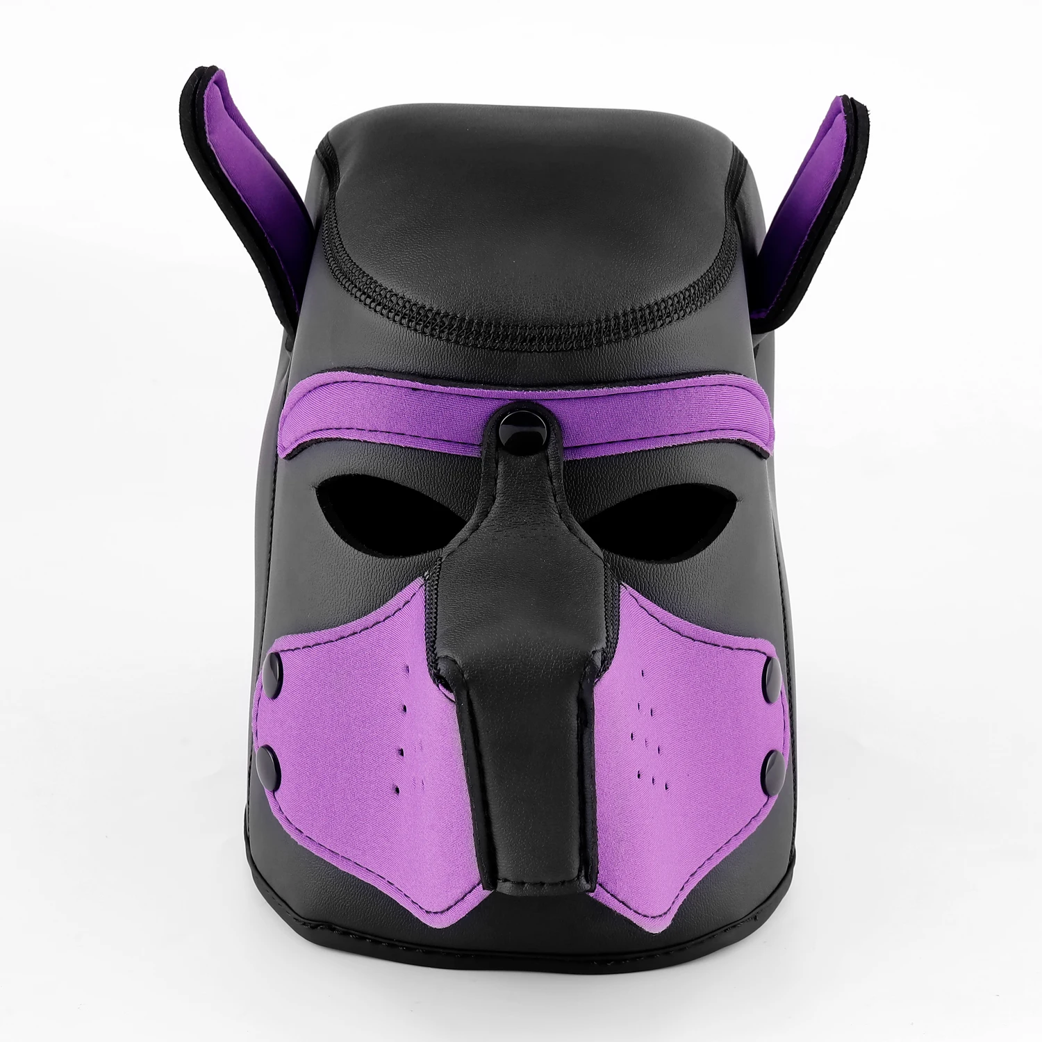 Topeng Kepala Anjing Ukuran XL Bahan PU Baru, Penutup Wajah Penuh untuk Cosplay Fetish, Kostum Seksi untuk Pria Wanita, Pesta Halloween