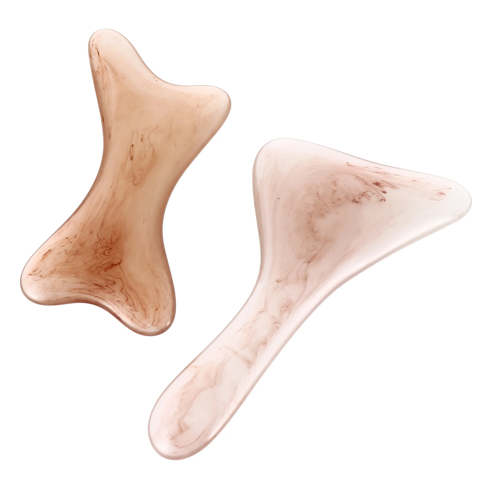 

2 шт., инструмент для массажа тела, скребок, прочная пластина премиум-класса Гуа Ша для расслабления мышц, терапия кровообращения лица