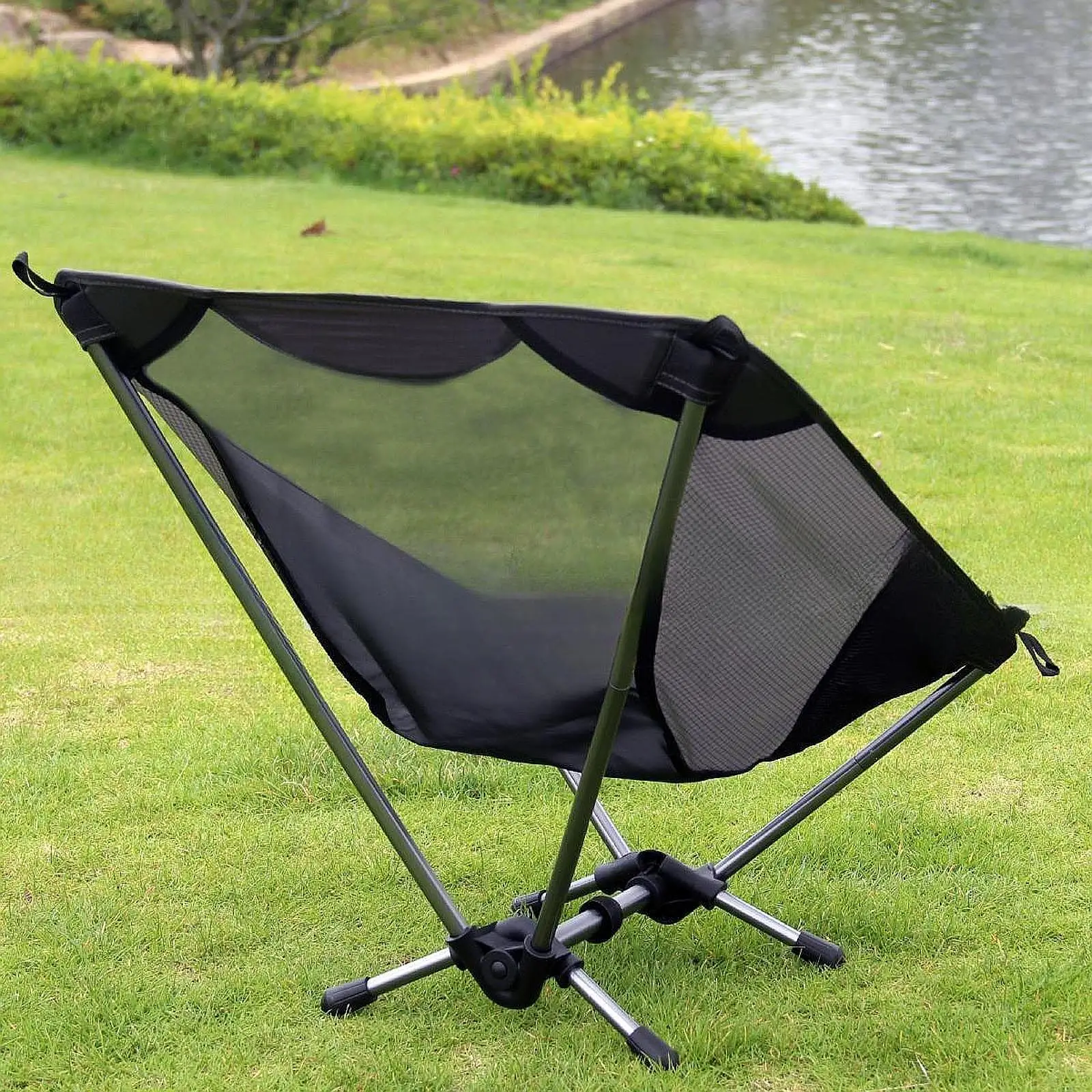 Beach Chair,Camping Chair Folding Lightweight,Breathable Nylon Mesh Seat Fishing Chair Furniture for Festival Patio Lawn