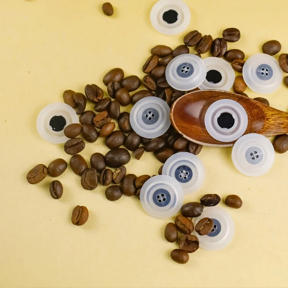 1000pcs Plastic Small One Way Gas Valve Exhaust Ventilation Vent Air Degassing Coffee Valve for Kraft Paper Food Bag Packaging