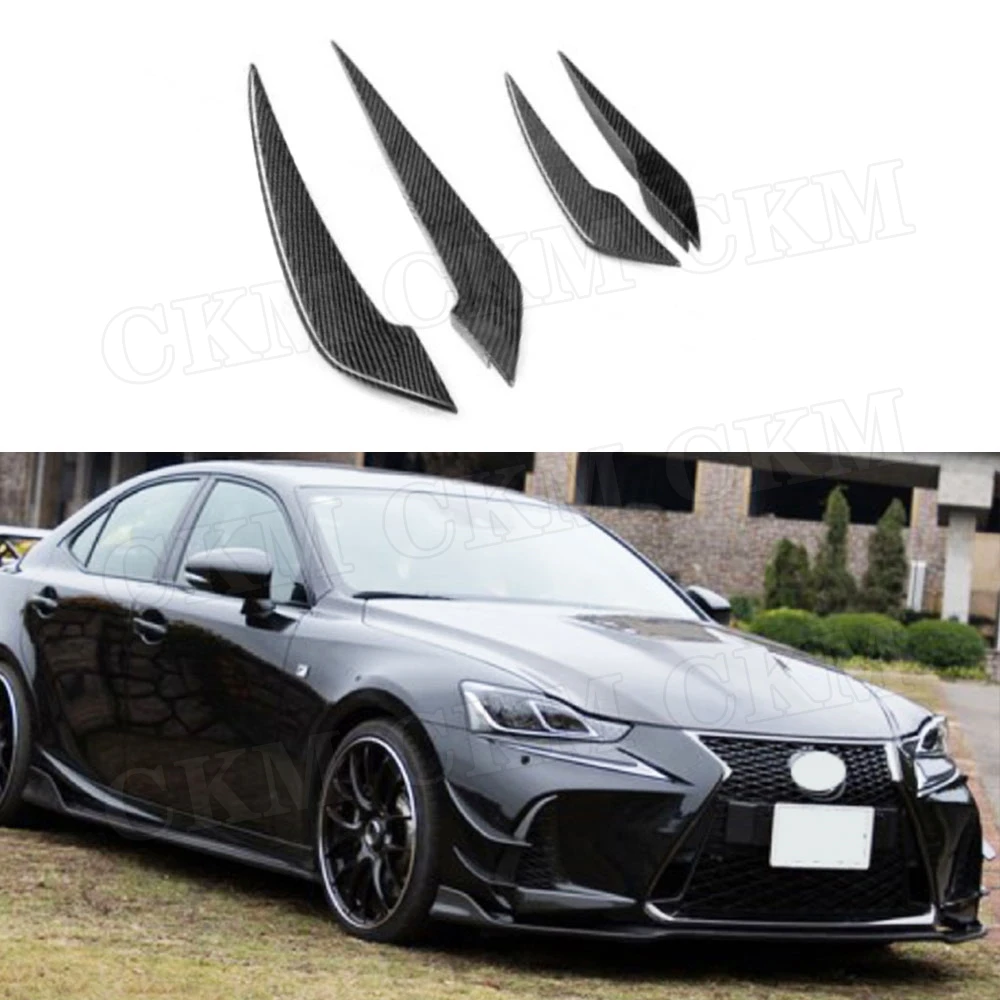 

Carbon fiber Material Front Bumper Fins for Lexus IS300 IS350 F sport Sedan 2017-2019