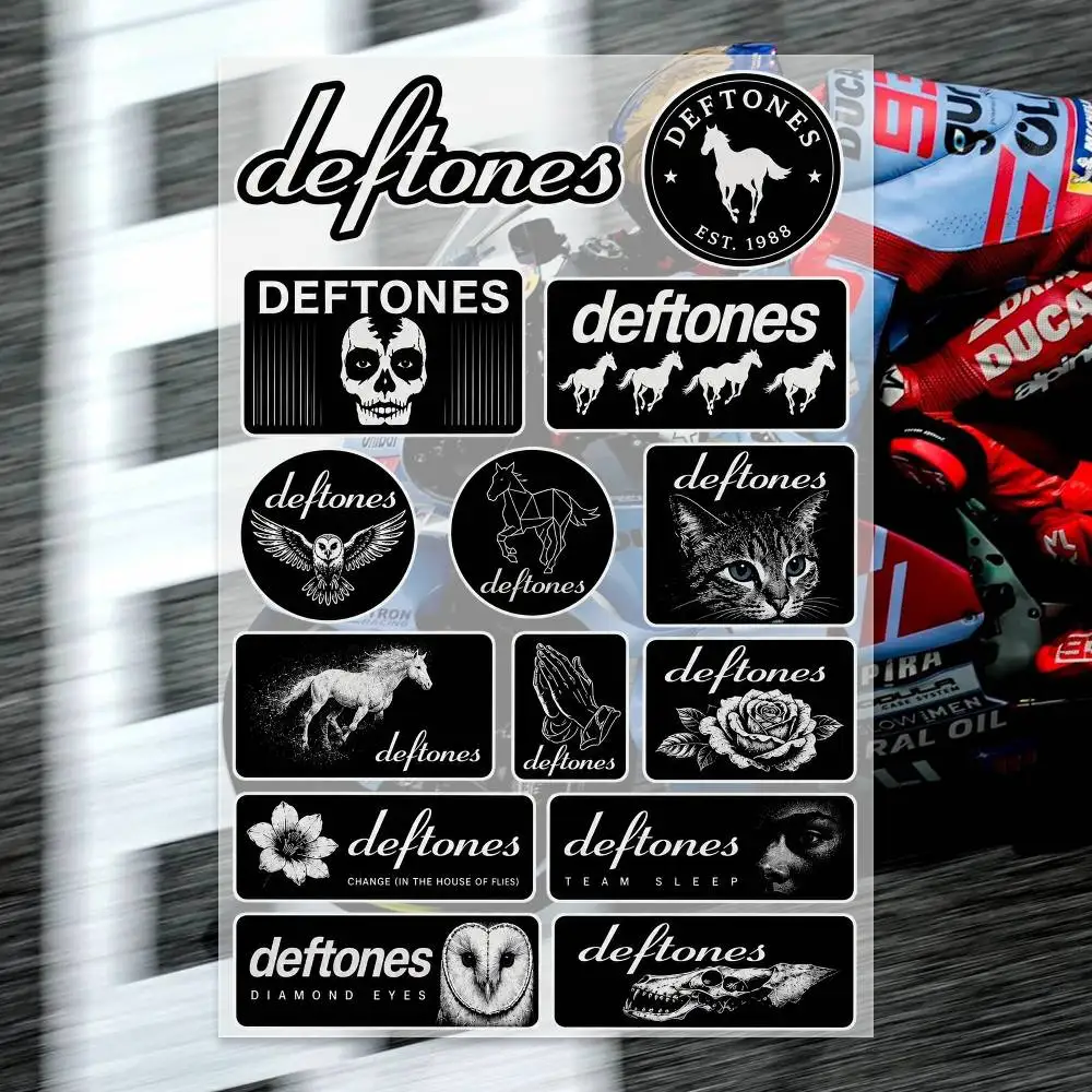 D-Deftones  Decal Set High Quality Printed and Cut Stickers Motorcycle Sticker