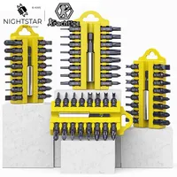 17Pcs S2 Alloy 25mm Steel Magnetic Screwdriver Bits Set in Torx Hex Square Phillips Slotted U-shaped Y Triangle DIY Hand Tool