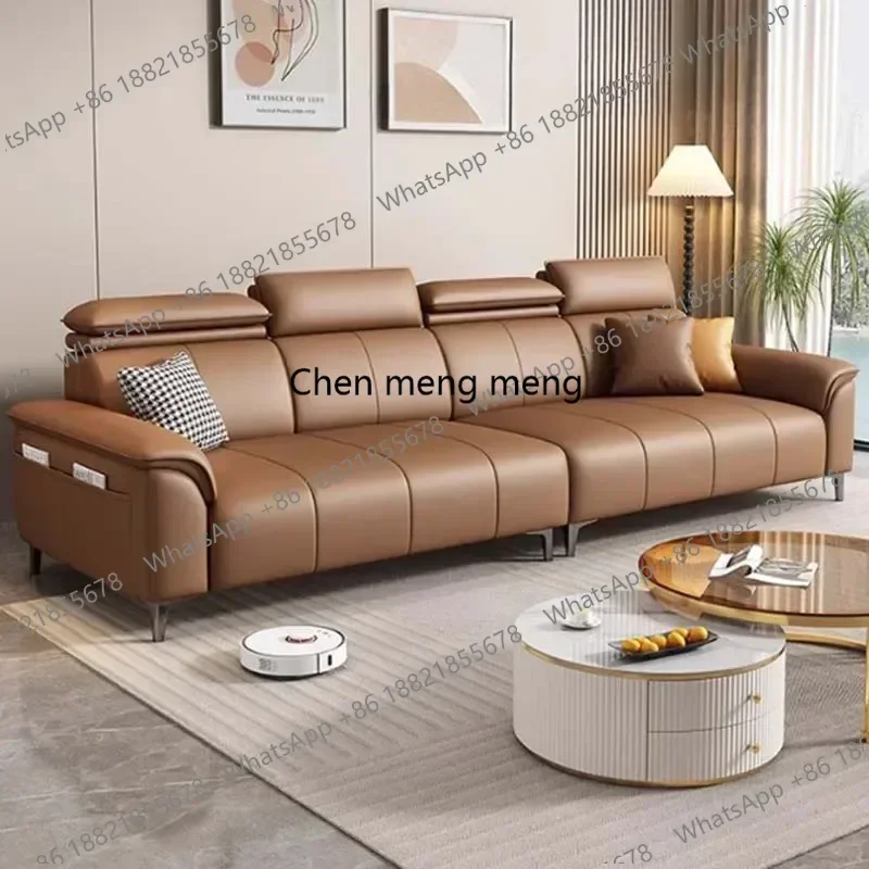 

D182 Luxury Modern Sofa Soft Comfortable Foam Leather Lounge Couches Living Room Floor Nordic Designer Sofy Do Salonu Home Furn
