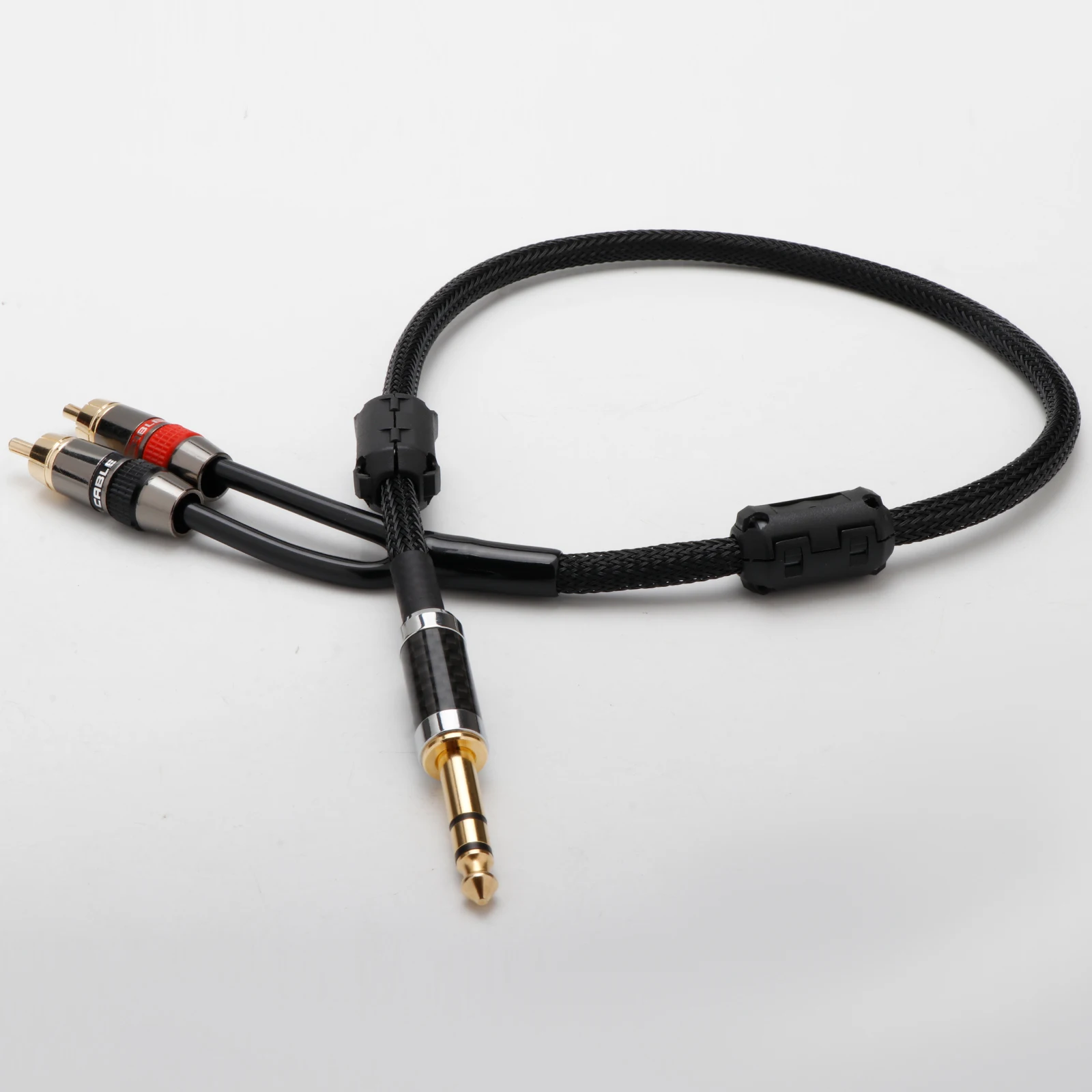 Hifi 6,35mm bis 2rca Audio kabel Stecker trs Stereo stecker an RCA-Stecker Zoll einfache Verbindung aus gezeichneter Sound für TV-Box – Detail 5