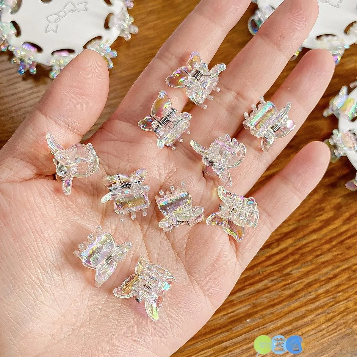 

Hair Clips Children Girls 10pcs Set Glossy Bangs Tail Clip Hair Accessories Ponytail Small Claw Clip