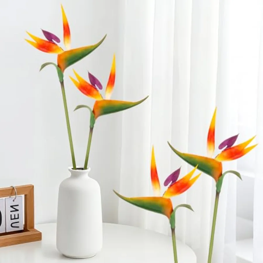 

Bird of Paradise Articial Plant - 2PCS UV Resistant Articial Outdoor Plants Birds of Paradise Plant Articial Giant Flowers for