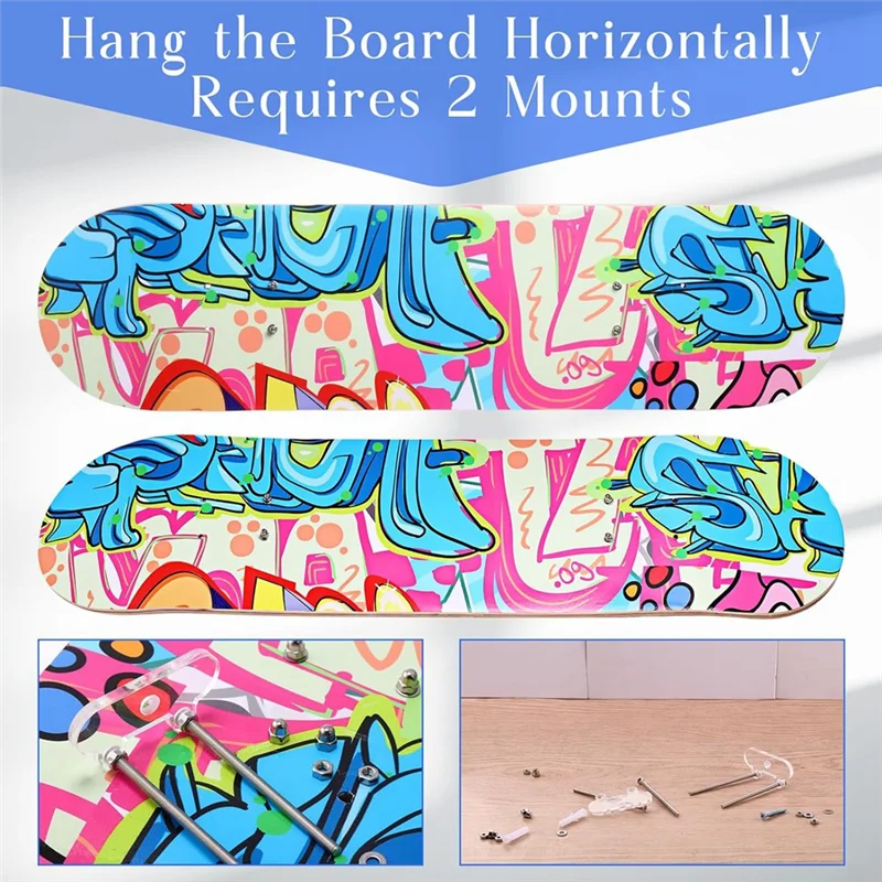 

Надежный-4 шт. акриловое настенное крепление для скейтборда, настенная стойка для скейтборда, вешалка для скейтборда, лижи, сноуборды, скутеры, лонгборды
