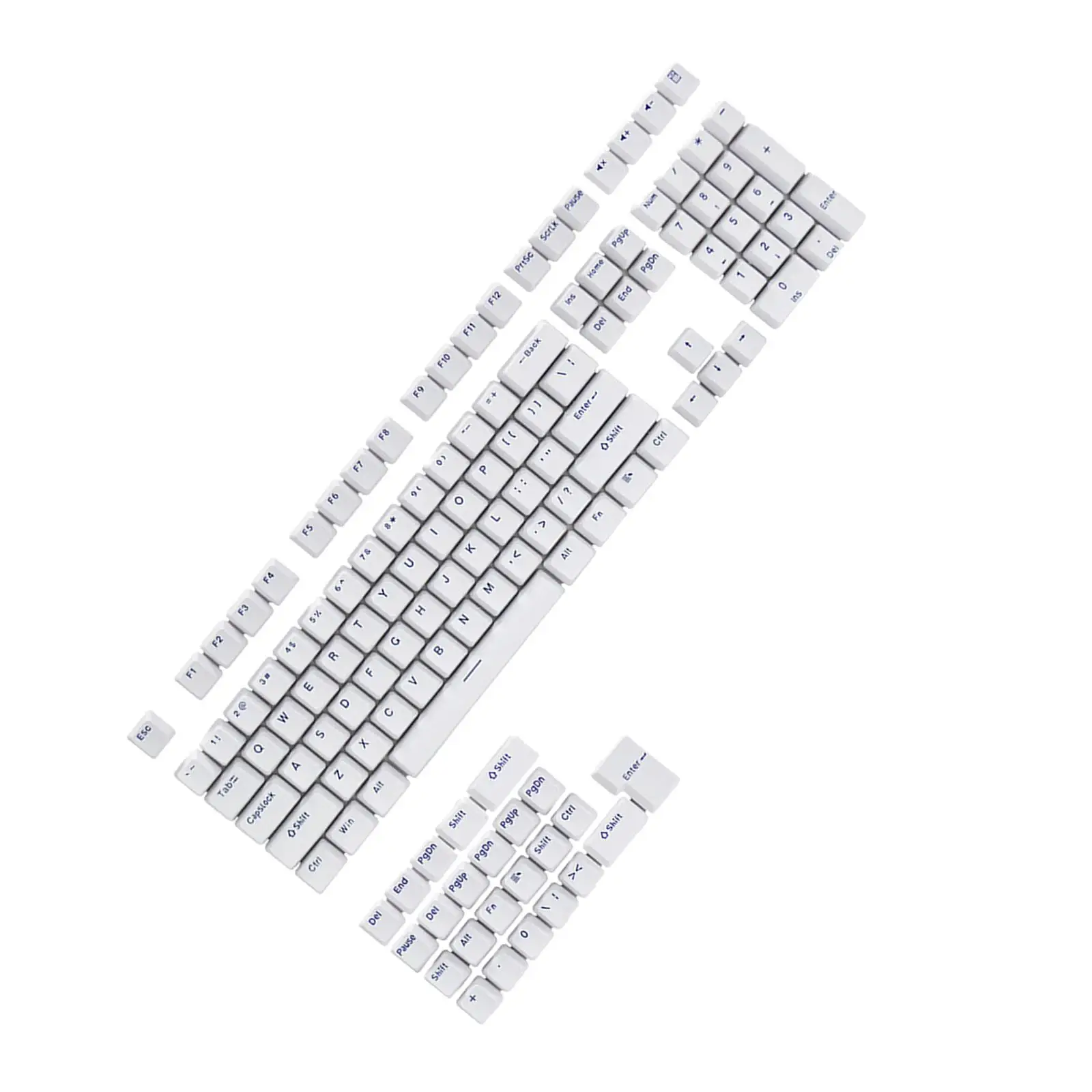 132 Keycaps, PBT Universal Simple Themed for Mechanical Keyboard Direct Replaces