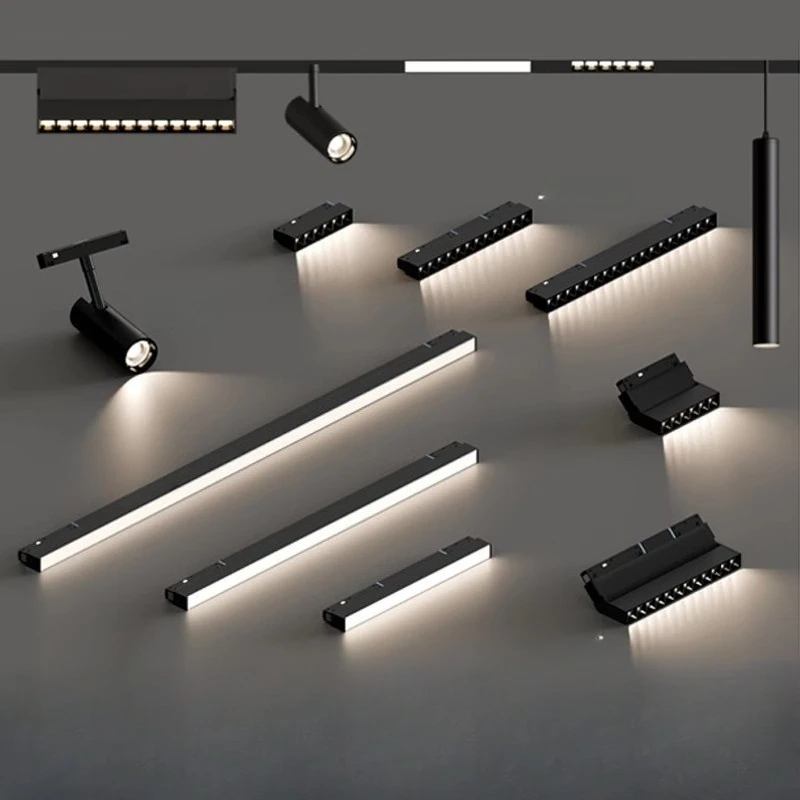 

Magnetic track light Recessed headless light Living room floodlight