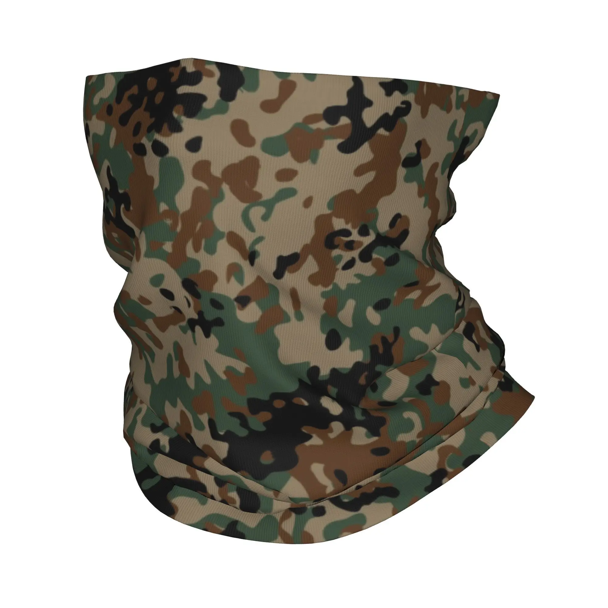 

Flecktarn Camouflage Bandana Neck Gaiter Printed Wrap Scarf Warm Headband Fishing Unisex Adult Winter