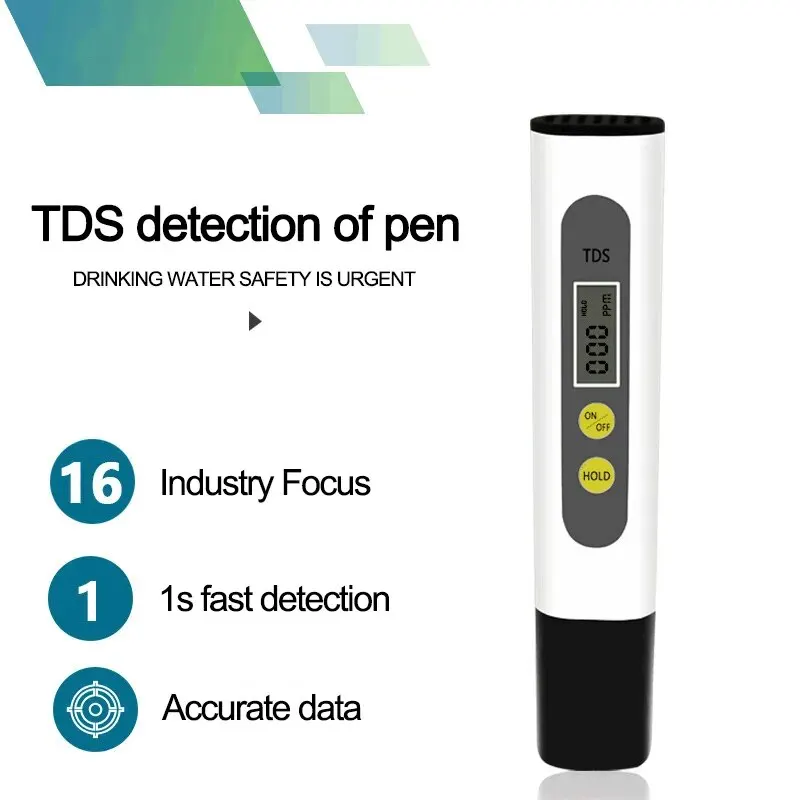 Biały długopis testowy TDS Pióro do testowania wody w gospodarstwie domowym Narzędzie do testowania jakości wody Detektor twardości i zanieczyszczeń