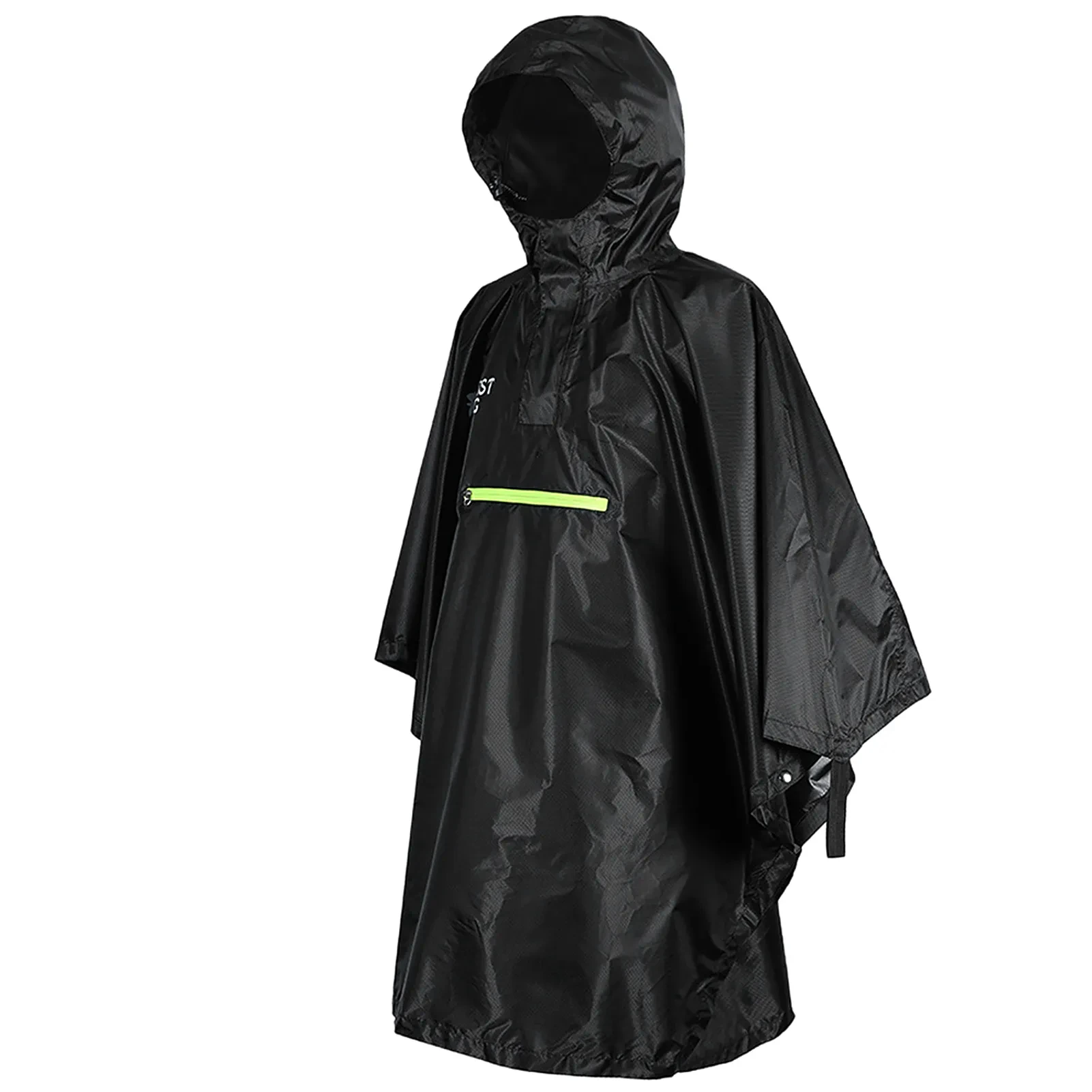 Rain Cape Men Women Raincoat Bicycle Raincoat Rain Coat Rainwear with Reflector Rainproof Poncho with Reflective Strip