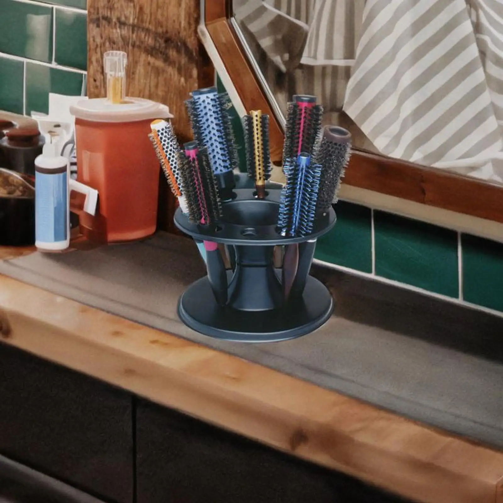 หวีจัดเก็บขาตั้งอุปกรณ์มืออาชีพผู้ถือหวีสําหรับร้านตัดผม