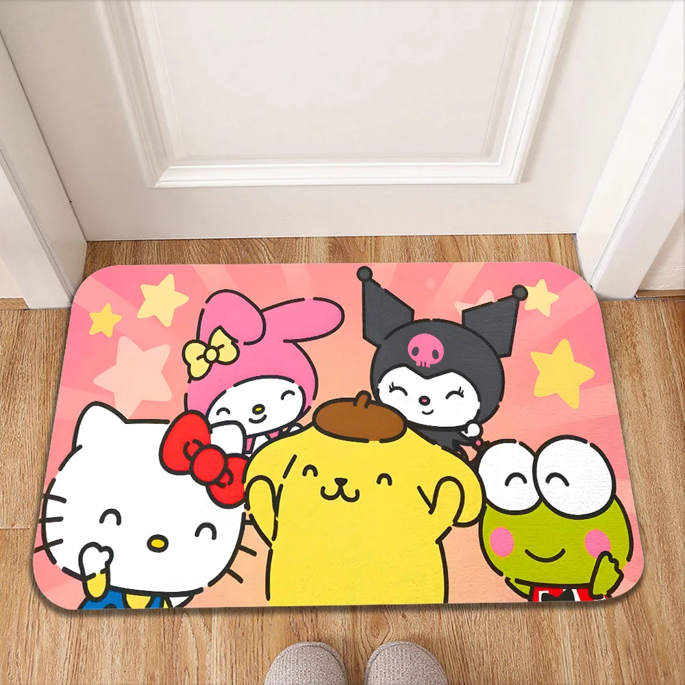 

Kawaii Sanrios коврики для гостиной, входной коврик, современный домашний декор, моющийся нескользящий кухонный коврик, напольные коврики, прикроватный коврик для ванной
