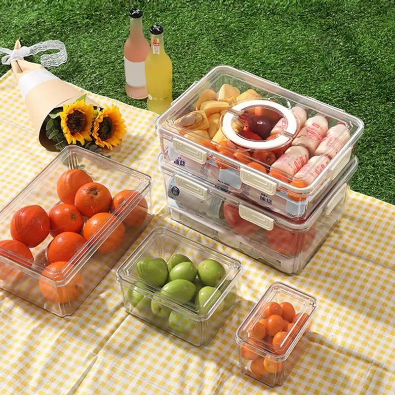 Boîte de Rangement des citrouille avec Poignée, Rangement de Proximité Transparent, Fournitures de Cuisine