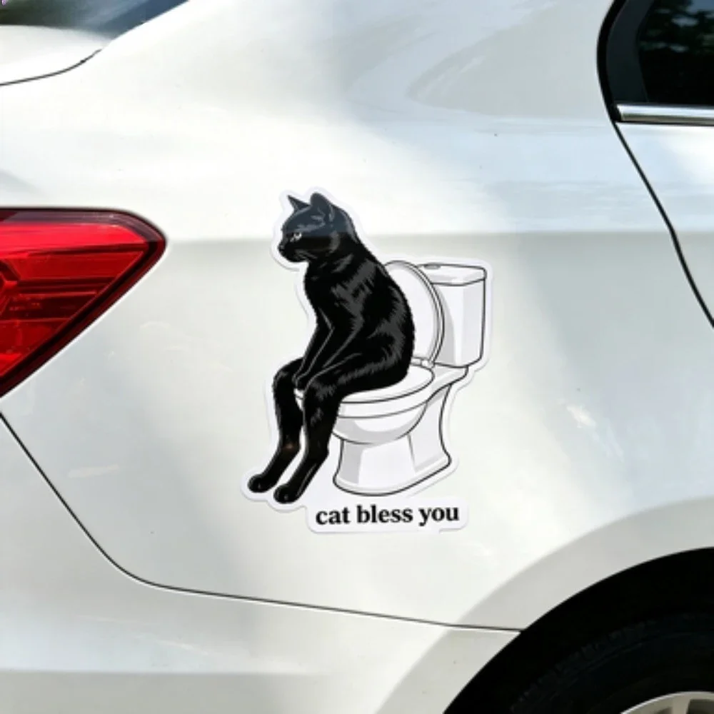 Funny Cat Bless You Car Sticker Cute Kitten Vinyl Decal Waterproof Pet Animal Window Laptop Motorcycle Decor Multiple Styles