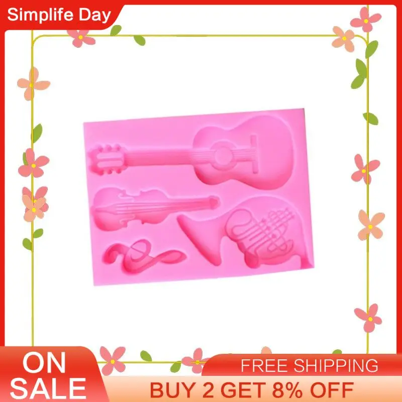 Форма для торта, прочная креативная многофункциональная форма для гитары, глины и смолы, силиконовая форма, украшение для торта, трендовая ручная Форма 3d