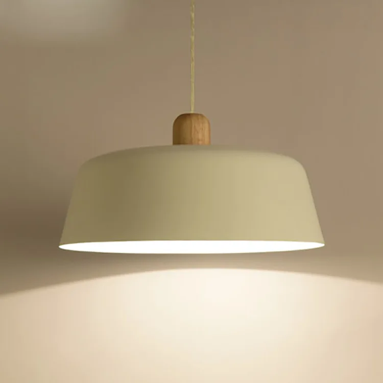 Nordic Wood Pendant Lighting Fixture Luminaire Round Kitchen Dining Room Hanging Lamp Suspension Light Home Decor Black Bedside