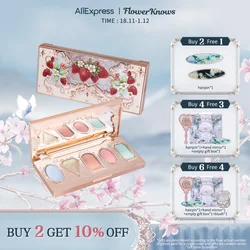 Flower Knows Strawberry Rococo Series Five-Color Eyeshadow Palette 6g