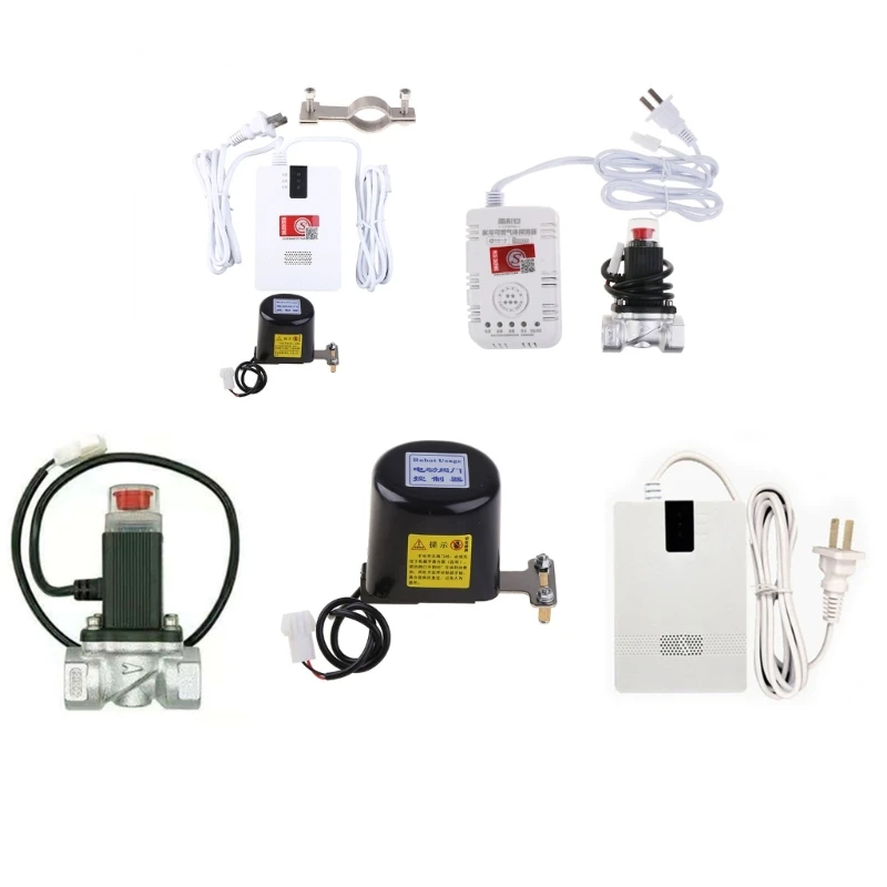 Gas Detectors Alarm Fast Response Household LPG/Natural/Coal Gas Combustible Gas Leak Monitor for Valve Cut Off / Soleno