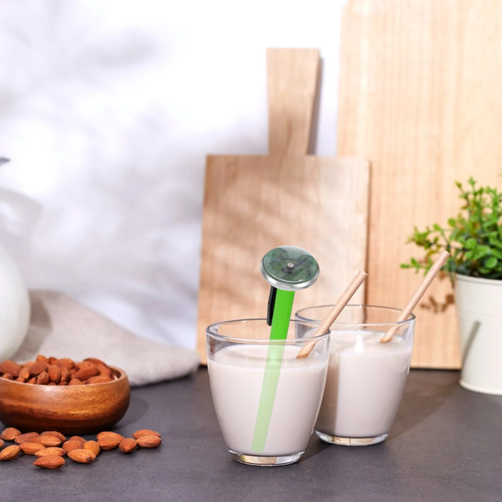 Stainless Steel Food Thermometer Probe High Precision Instant Read for Milk Coffee Baking Kitchen Meat Cooking