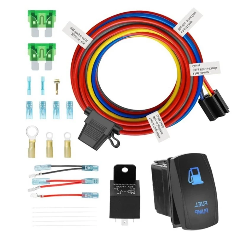12V Electric Fuel Pump Relay Kit 60A Waterproof-N31R