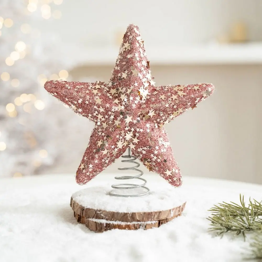 

Hollow Design Christmas Star Topper Shiny DIY Christmas Tree Hanging Ornament Unique Xmas Tree Pendant Holiday Decor
