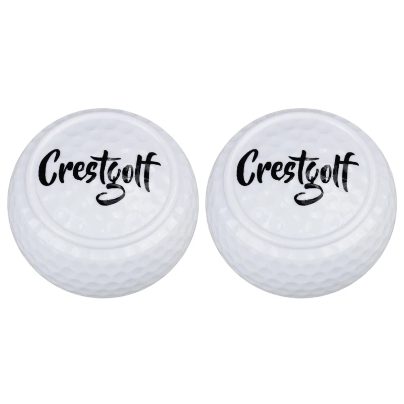 2pcs Portable Flat Golf Practice Balls Lightweight Golf Training Balls Two Layer Driving Balls Golf Ballen Balls