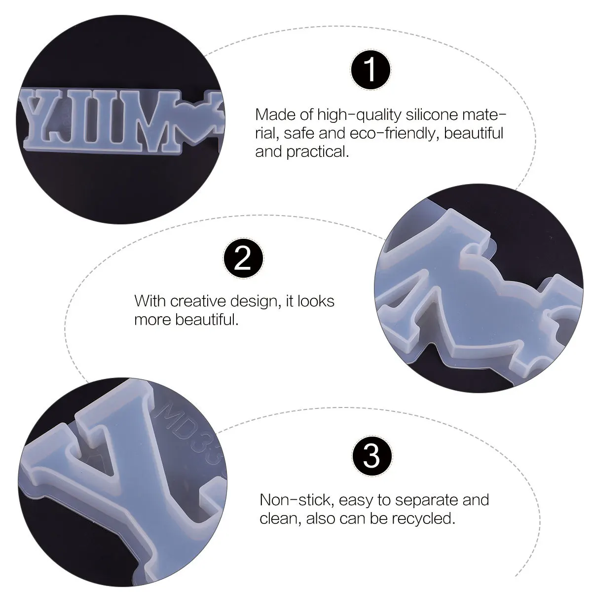 

1Pcs Flexible Smooth Silicone Mold Washable Reusable Handmade Decor Christmas Gifts for Friends Family DIY Mold