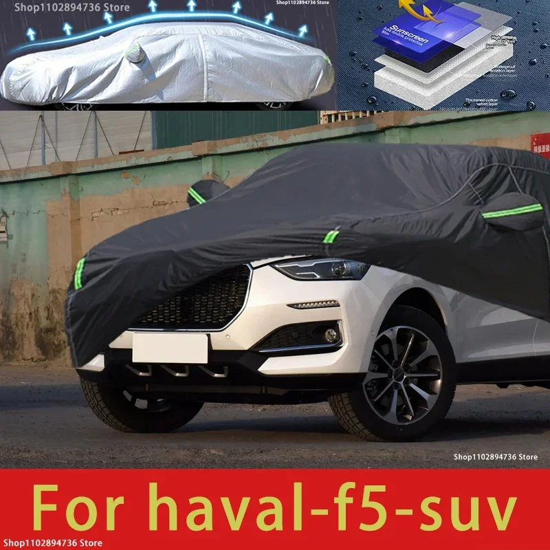 

For Haval F5 Fit Outdoor Protection Full Car Covers Snow Cover Sunshade Waterproof Dustproof Exterior black car cover