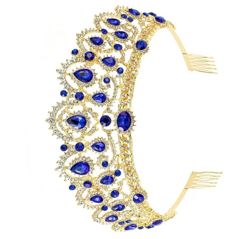 

2026 Новые привлекательные повязки на голову с короной, элегантные головные уборы с кристаллами на день рождения для девочек