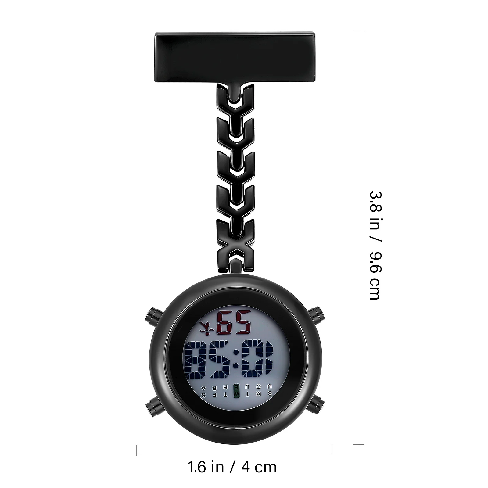 2 قطعة ساعات ممرضة كليب على ساعة جيب متعددة الوظائف للممرضات الأطباء إنذار الموقت تاريخ 24H عرض المحمولة فوب بروش